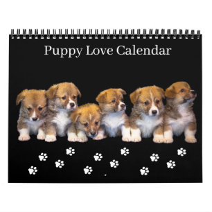 Mittlerer Größe Welpen-Liebe-Kalender Kalender