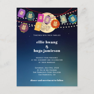 Mittlerer Herbst Doppelfröhlichkeit Laternenleucht Einladung