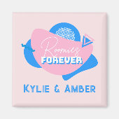 Mittlerer Individuelle Name "Roomies Forever" Retr Magnet (Vorne)