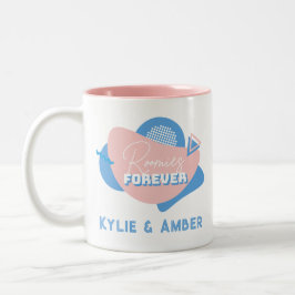 Mittlerer Individuelle Name "Roomies Forever" Retr Zweifarbige Tasse