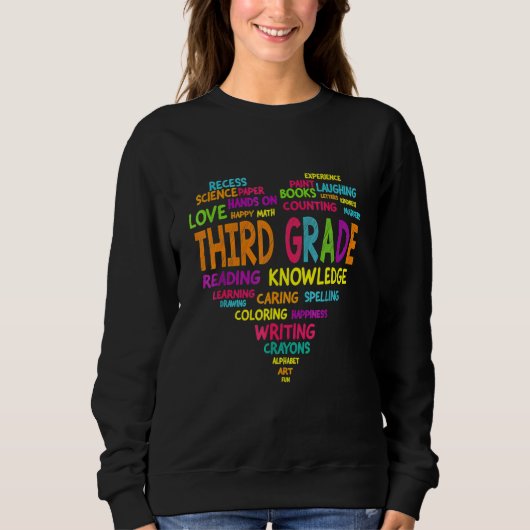 Mittlerer Lehrer der dritten Klasse Sweatshirt (Vorderseite)