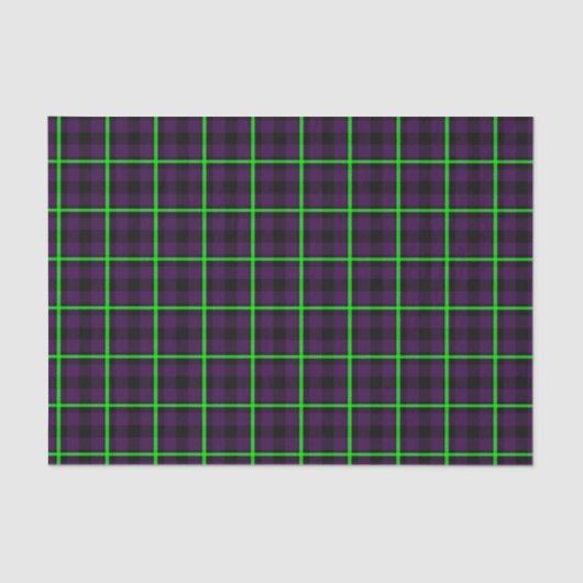 Mittlerer Lila Neon grüner Tartan 01 Seidenpapier (Vorderseite)