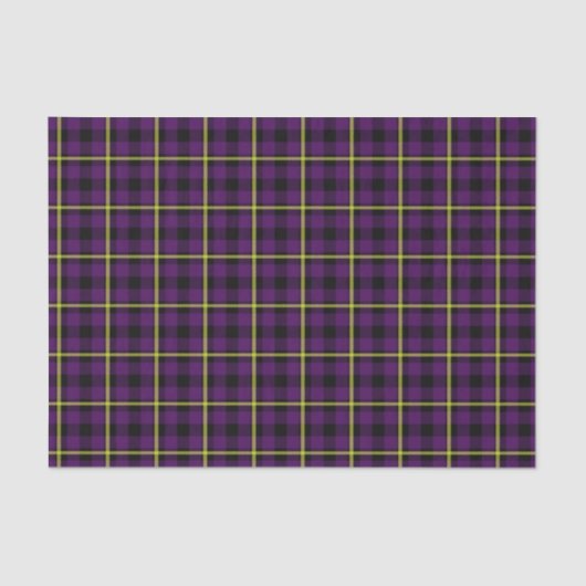 Mittlerer lila u. gelber Tartan Seidenpapier (Vorderseite)