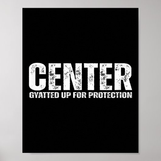Mittlerer Offensiv-Lineman _ Lustiger Fußballathle Poster (Vorne)