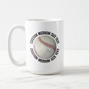 Mittlerer Personalisierter Text Baseball 450 ml Be Kaffeetasse