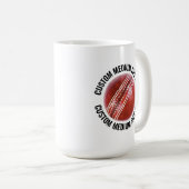 Mittlerer Personalisierter Text Cricketball 425g B Kaffeetasse (VorderseiteRechts)