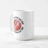 Mittlerer Personalisierter Text Cricketball 425g B Kaffeetasse (Vorderseite Links)