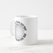 Mittlerer personalisierter Text Golfball 11oz. Ben Kaffeetasse (Vorderseite Links)