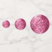 Mittlerer rosa Glitzer Konfetti (Vorderseiten)