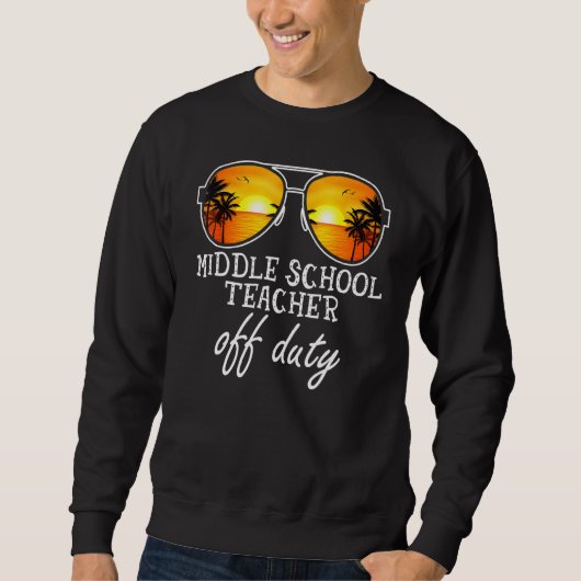 Mittlerer Schullehrer - Sonnenbrille gestern Abend Sweatshirt (Vorderseite)
