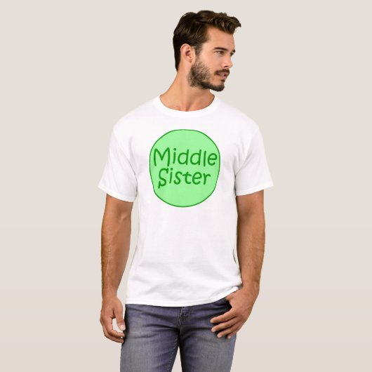 Mittlerer Schwester-Erwachsener T T-Shirt (Vorne ganz)