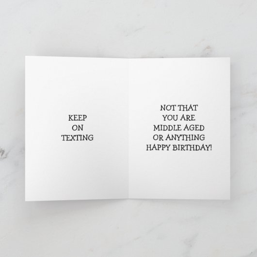 ** MITTLERER SIMS** ÜBER DEN GEBURTSTAG KARTE (Innenseite)