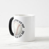 Mittlerer Text & Baseball 325ml Maßgeschneiderter Verwandlungstasse (Vorderseite Links)
