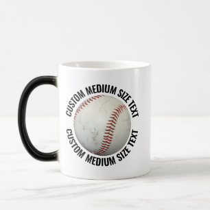 Mittlerer Text & Baseball 325ml Maßgeschneiderter Verwandlungstasse