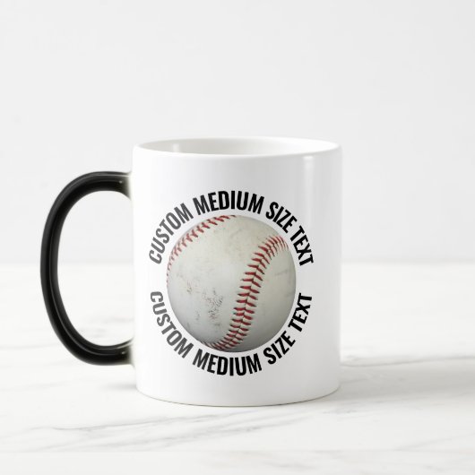 Mittlerer Text & Baseball 325ml Maßgeschneiderter Verwandlungstasse (Links)