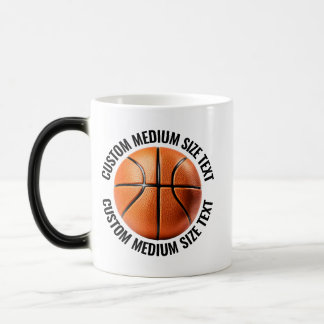 Mittlerer Text & Basketball 325ml Custom Heat Chan Verwandlungstasse