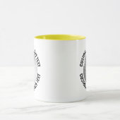 Mittlerer Text GELB Combo 11oz Individueller Golf Tasse (Zentrum)