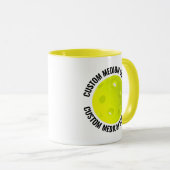 Mittlerer Text GELB Combo 11oz Individuelles Pickl Tasse (VorderseiteRechts)