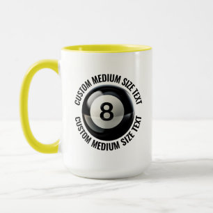Mittlerer Text GELB Combo 15oz Benutzerdefinierte Tasse
