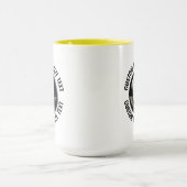 Mittlerer Text GELB Combo 15oz Benutzerdefinierte Tasse (Zentrum)