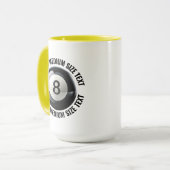Mittlerer Text GELB Combo 15oz Benutzerdefinierte Tasse (Vorderseite Links)