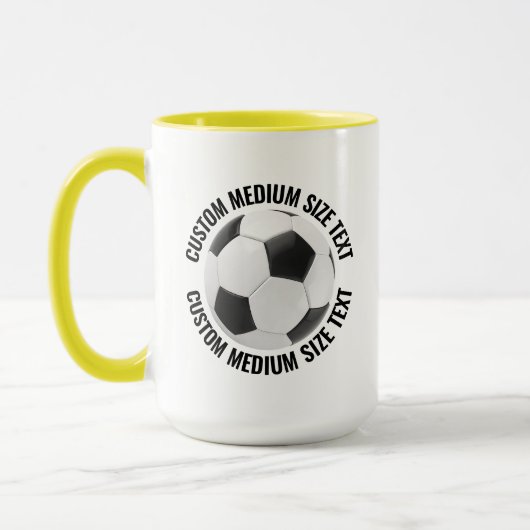 Mittlerer Text GELB Combo 15oz Benutzerdefinierter Tasse (Links)