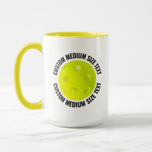 Mittlerer Text GELB Combo 15oz Individuelles Pickl Tasse