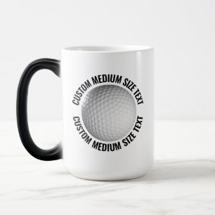 Mittlerer Text & Golfball 425g Benutzerdefiniert T Verwandlungstasse