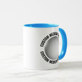 Mittlerer Text HELLBLAU Combo 11oz Custom Golf Tasse (VorderseiteRechts)