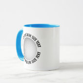 Mittlerer Text HELLBLAU Combo 11oz Custom Golf Tasse (Vorderseite Links)