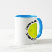 Mittlerer Text L. BLAU Combo 11oz Individueller Pi Tasse (VorderseiteRechts)