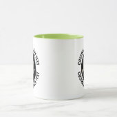 Mittlerer Text LIME GRÜN Combo 11oz Custom 8 Ball Tasse (Zentrum)
