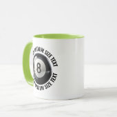 Mittlerer Text LIME GRÜN Combo 11oz Custom 8 Ball Tasse (Vorderseite Links)