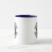 Mittlerer Text MARINEBLAU Kombination 11oz Custom Tasse (Zentrum)