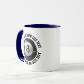 Mittlerer Text MARINEBLAU Kombination 11oz Custom Tasse (Vorderseite Links)