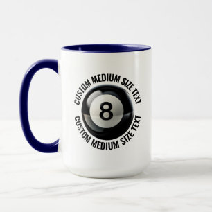 Mittlerer Text MARINEBLAU Kombination 15oz Benutze Tasse