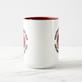 Mittlerer Text MAROON Combo 15oz Custom Cricket Tasse (Zentrum)