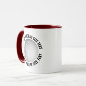 Mittlerer Text MAROON Kombi 11oz Custom Golf Tasse (Vorderseite Links)