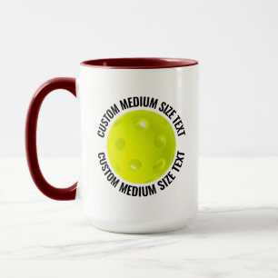 Mittlerer Text MAROON-Kombination 15oz Individuell Tasse