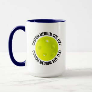Mittlerer Text NAVY BLAU Kombination 15oz Individu Tasse
