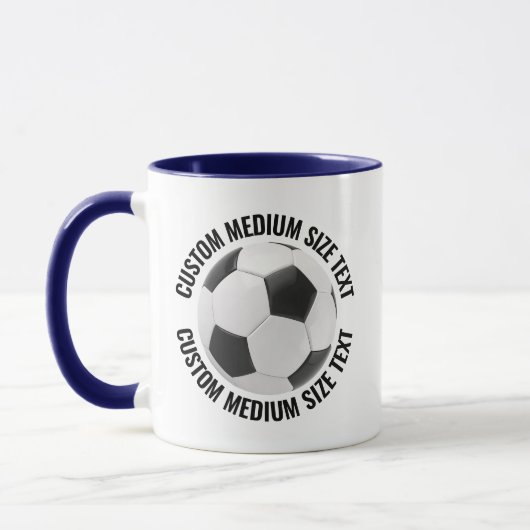 Mittlerer Text NAVYBLAU Kombination 11oz Individue Tasse (Links)