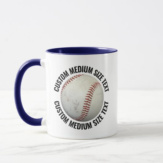 Mittlerer Text NAVYBLAU Kombination 11oz Individue Tasse (Links)