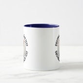 Mittlerer Text NAVYBLAU Kombination 11oz Individue Tasse (Zentrum)