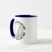 Mittlerer Text NAVYBLAU Kombination 11oz Individue Tasse (Vorderseite Links)