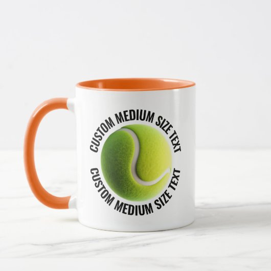 Mittlerer Text ORANGE Combo 11oz Individueller Ten Tasse (Links)
