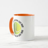 Mittlerer Text ORANGE Combo 11oz Individueller Ten Tasse (Vorderseite Links)