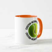 Mittlerer Text ORANGE Combo 11oz Individueller Ten Tasse (VorderseiteRechts)
