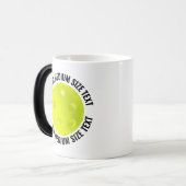 Mittlerer Text & Pickleball 11oz Benutzerdefiniert Verwandlungstasse (Vorderseite Links)