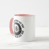 Mittlerer Text PINK Combo 11oz Custom 8 Ball Tasse (Vorderseite Links)