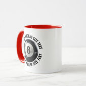 Mittlerer Text ROT Combo 11oz Custom 8 Ball Tasse (Vorderseite Links)